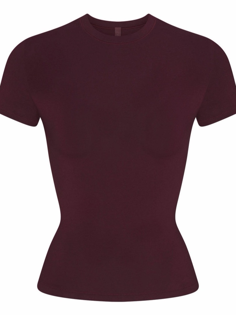 NWT SKIMS Cotton Jersey Tshirt Currant Size XL